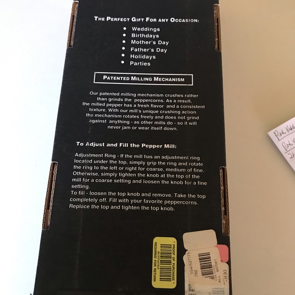 The Main Ingredients Large Pepper Mill NIB - Picture 2 of 2